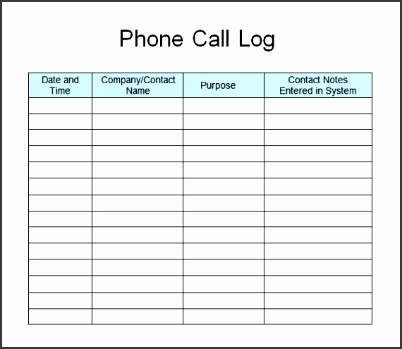 call log format