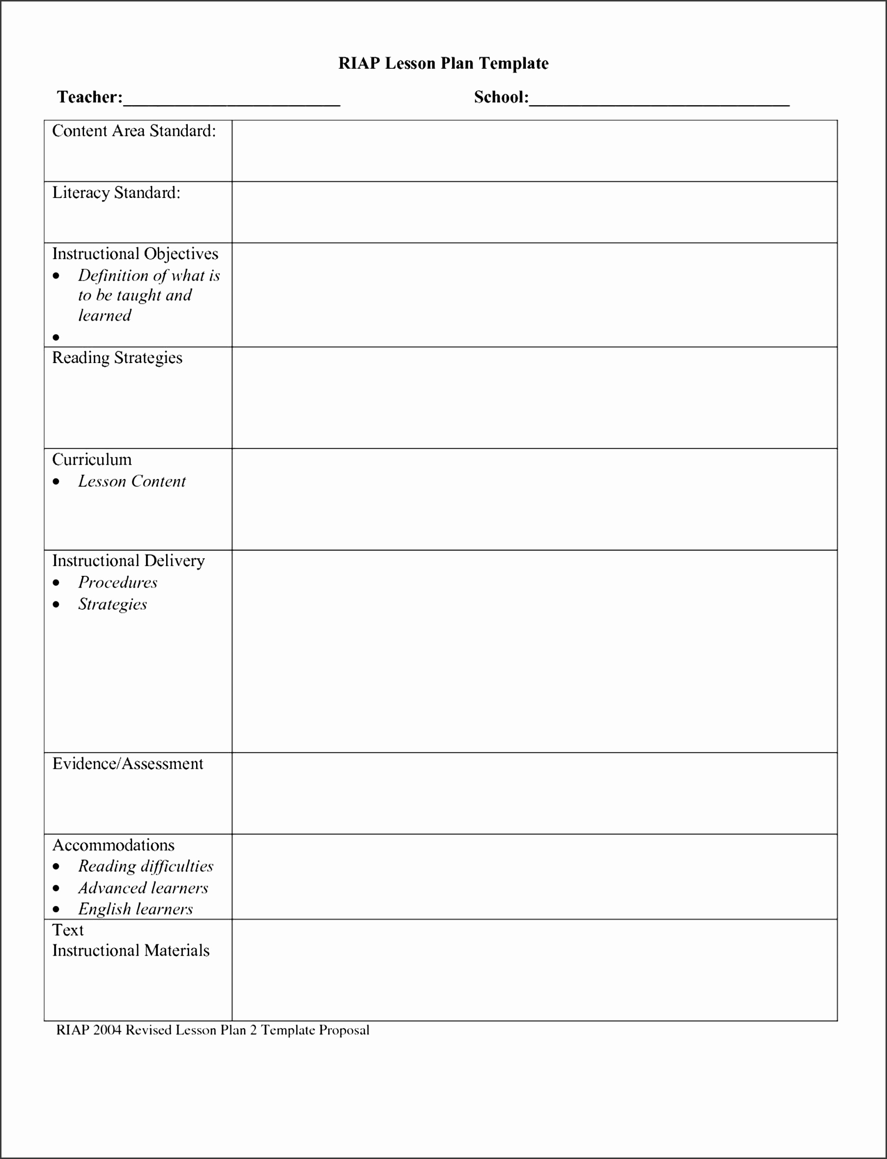 plan templates for middle school school lesson plan template design printable blank plans form case file