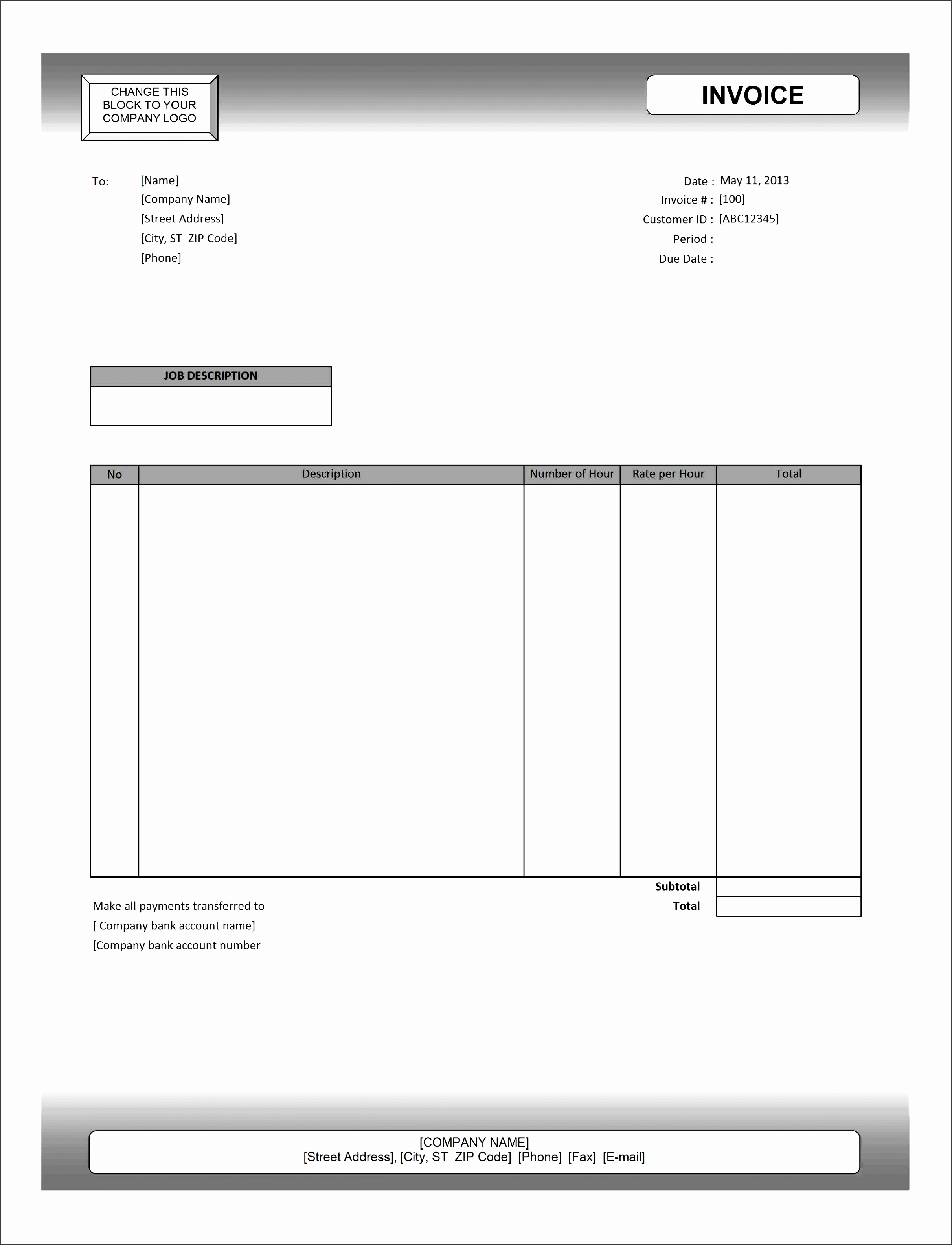 home Â business template Â creative microsoft word invoice template example free