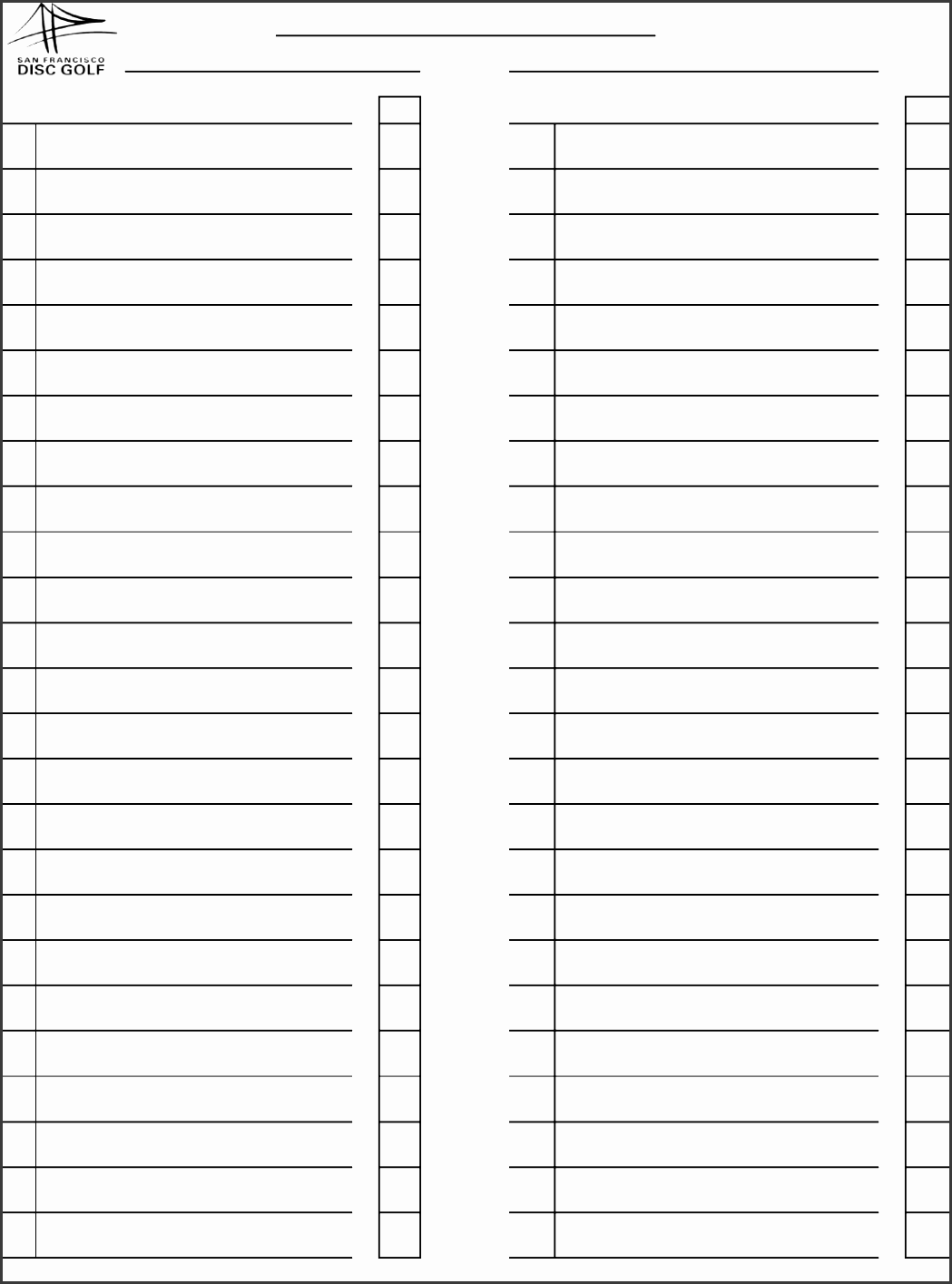 weekly sign up sheet template
