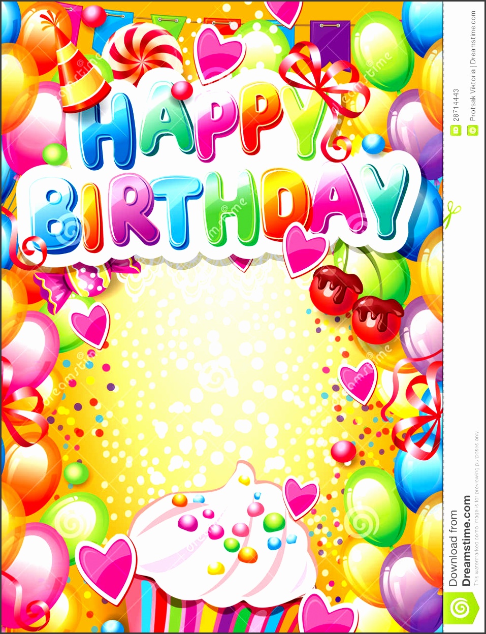 template for happy birthday card