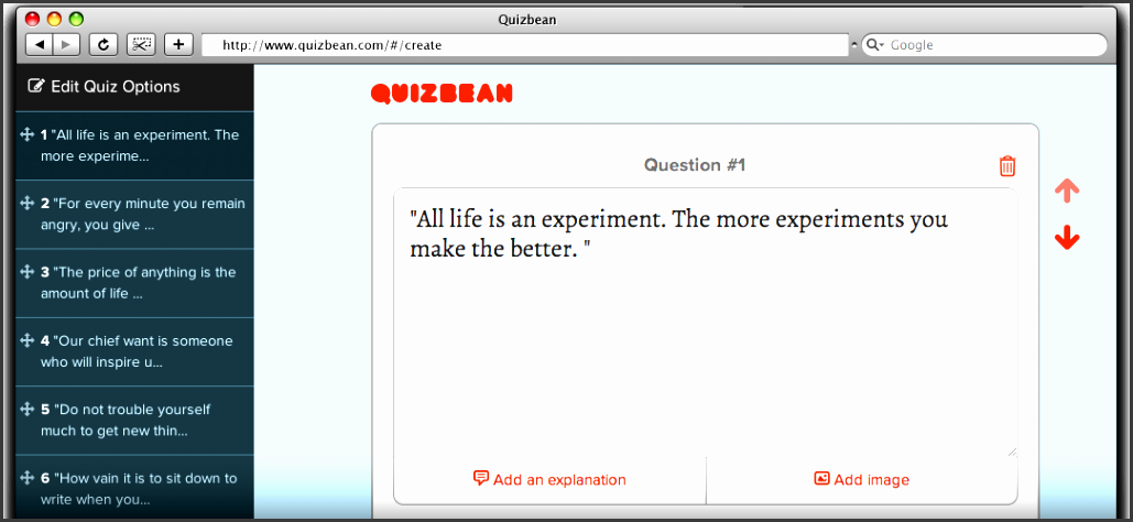 a quiz creator to quickly assess your students