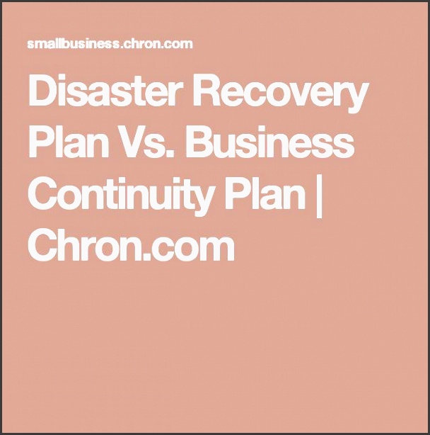 disaster recovery plan vs business continuity plan