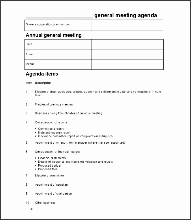 how to develop an effective meeting agenda the