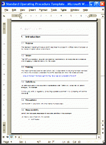 customer service sop template 36 page standard operating procedure sop template ms word instant