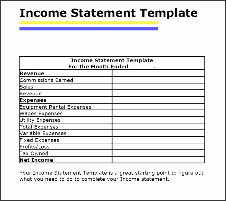 in e statement template help