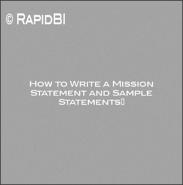 how to write a mission statement and sample statements