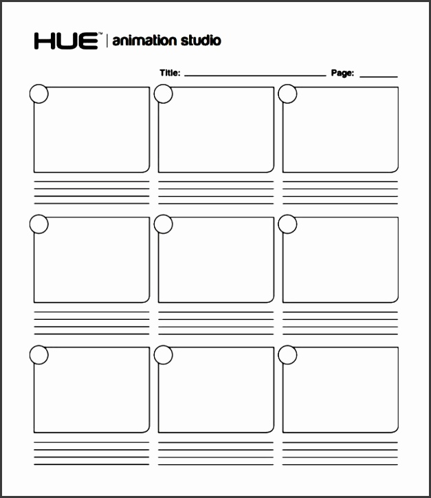 animation storyboard template frame by frame