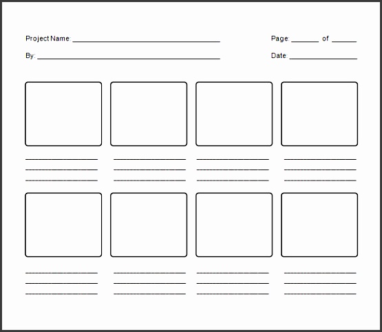 blank project storyboard template
