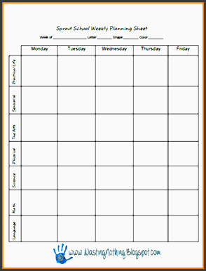 wasting nothing sprout school planner printable
