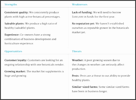 botanical bounty swot analysis example