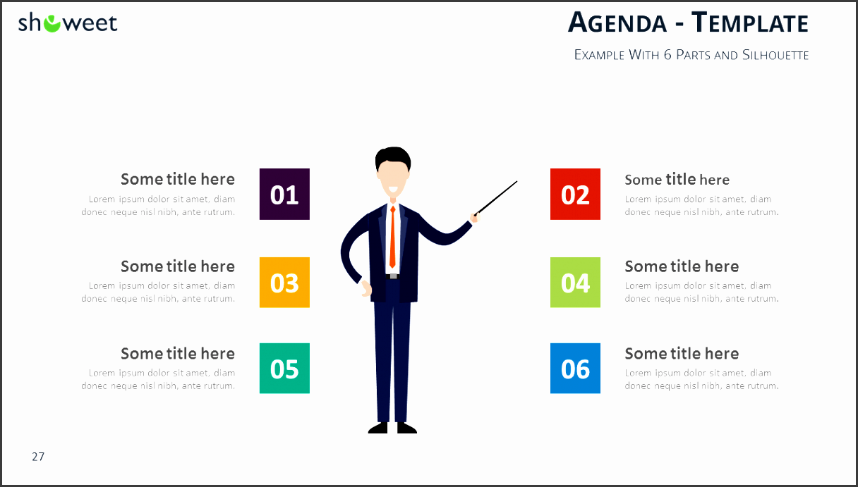 table of contents agenda powerpoint and keynote template editable silhouette
