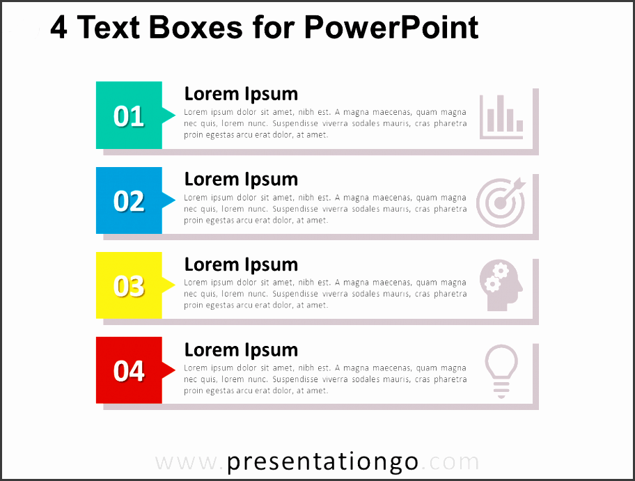 4text boxes powerpoint
