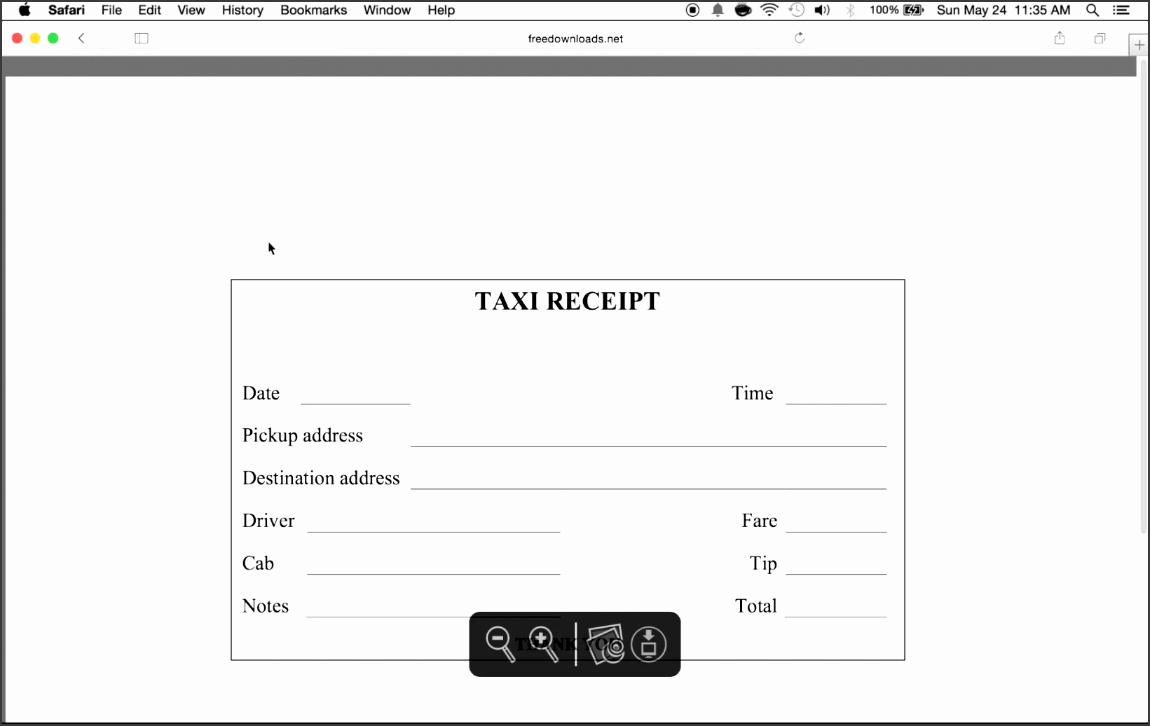 how to write a taxi receipt form pdf template