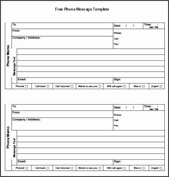 phone message template 21 free word excel pdf documents