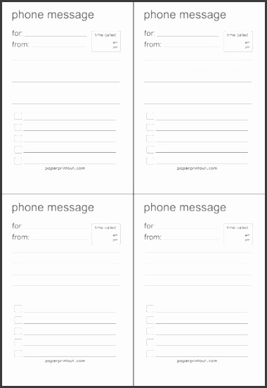 blank telephone message sample