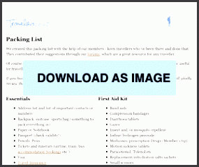 packing list blog your trip graphic