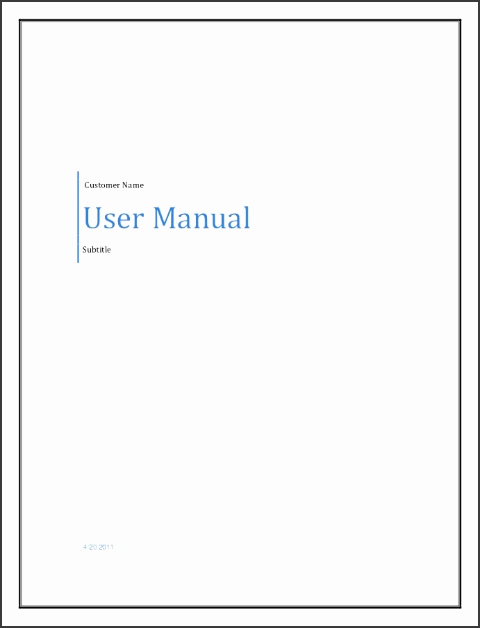 user manual template 1541
