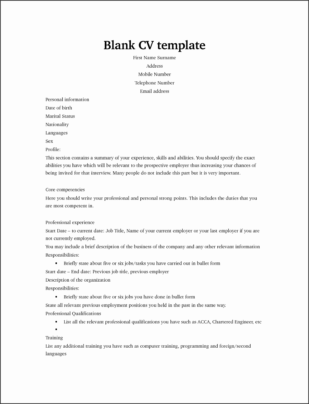 empty resume format 18 example blank cv template builder free blank resume examples