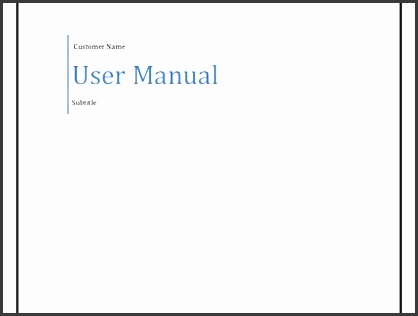 user manual template