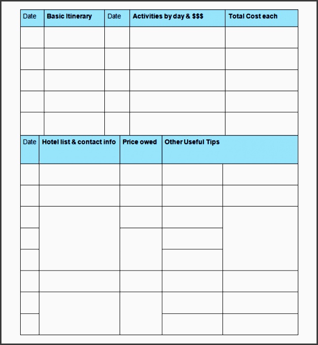 blank vaction template what if planning for your vacation