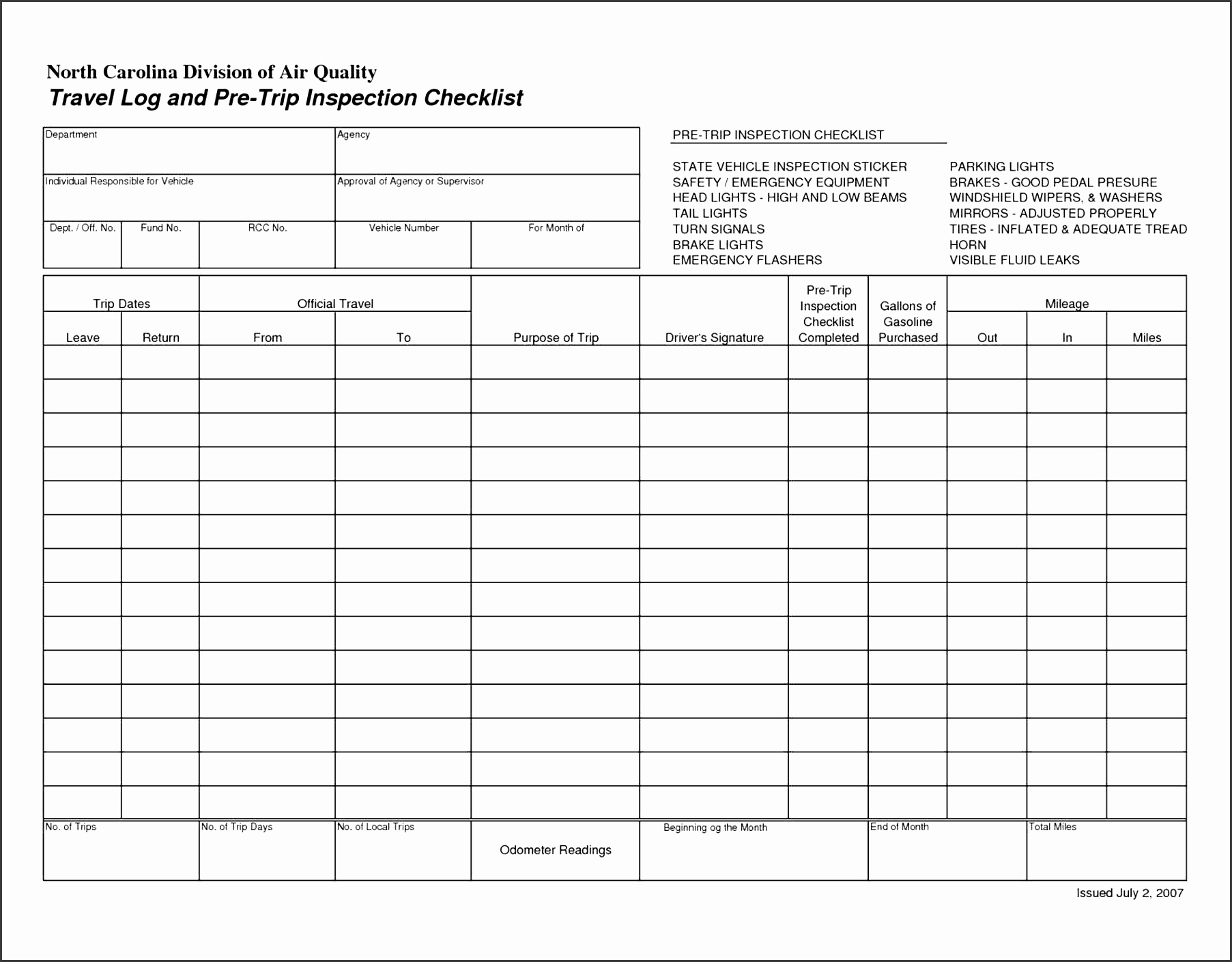 9 Vehicle Mileage Log Template In Word SampleTemplatess