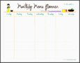 9 Weekly Meal Planner format