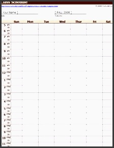 a free weekly class schedule template for excel customize and print a simple class