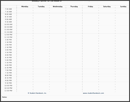 weekly hourly calendar