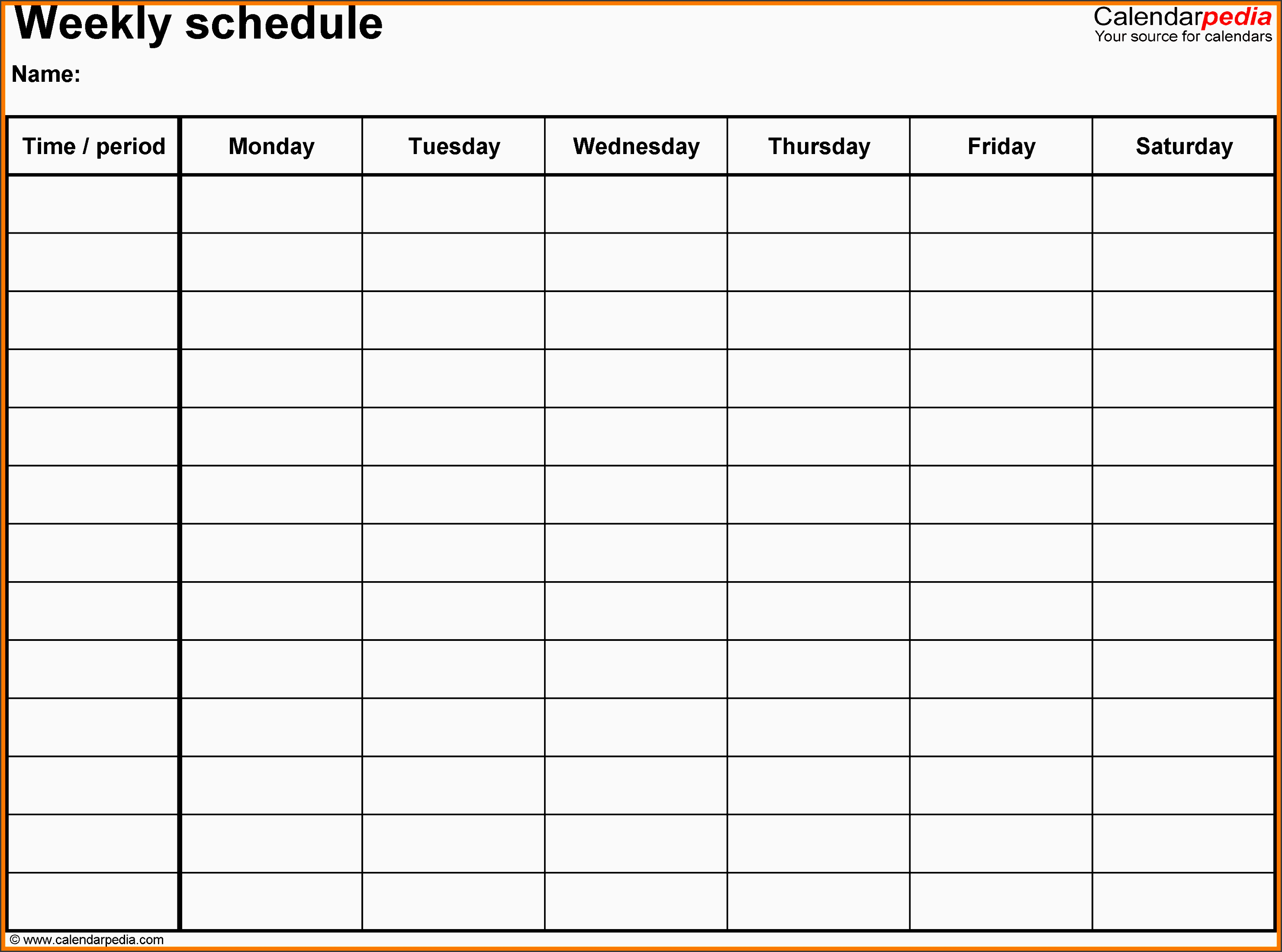 weekly schedule planner