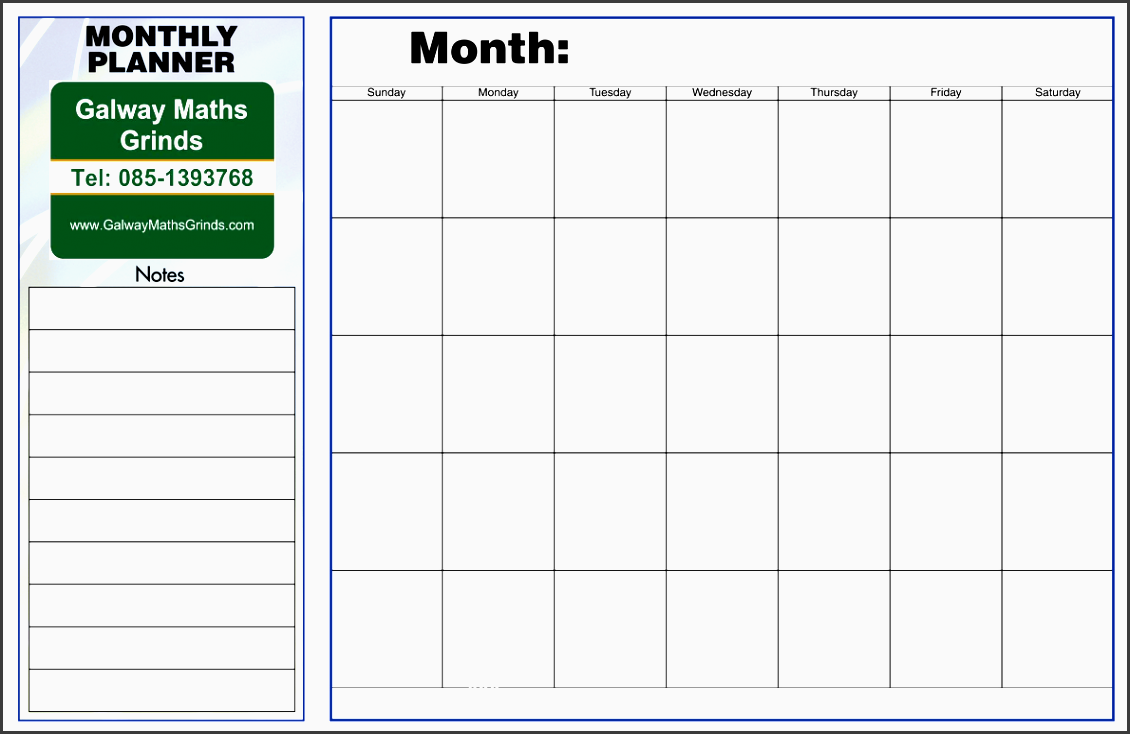 timetable template