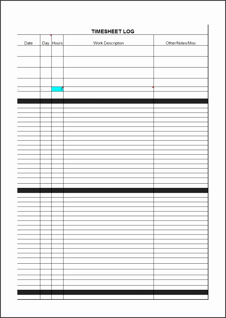 work hours log sheet 40 free timesheet time card templates template lab