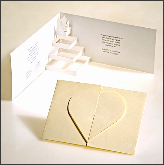 3D Popup Kirigami Postcard Wedding Envelope Template