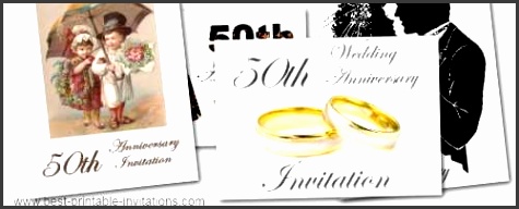 50th Wedding Anniversary Invitations Free Printable Templates