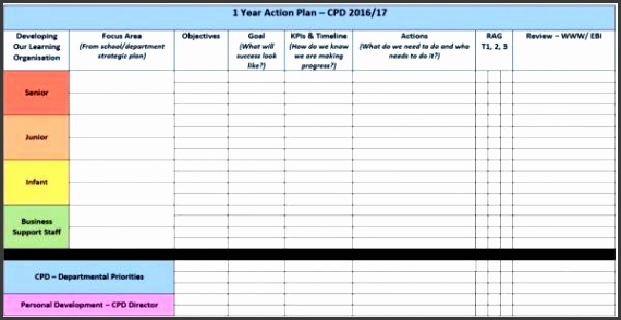 1 Year Action Plan Template