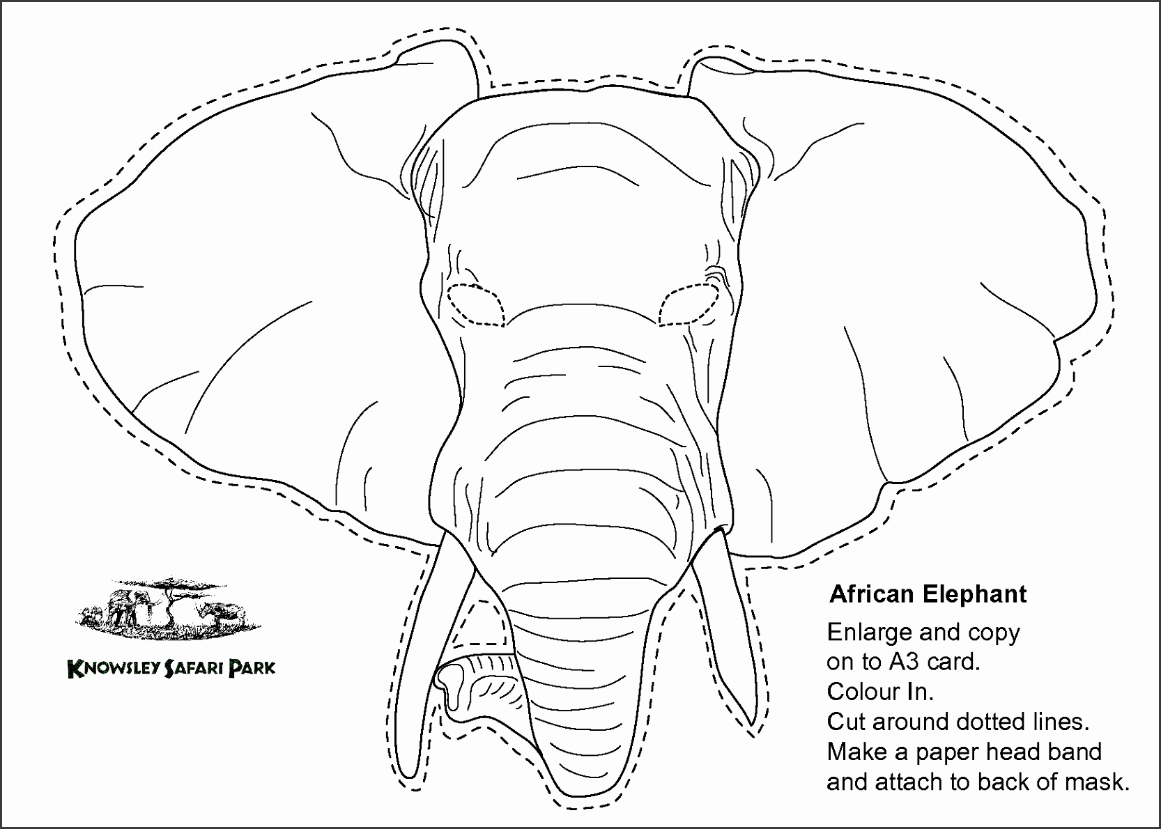 Elephant Mask Template