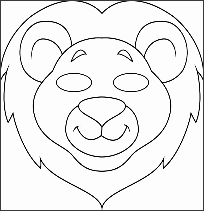 Scary Lion Mask Template