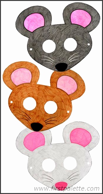Mouse masks and other free printable animal masks