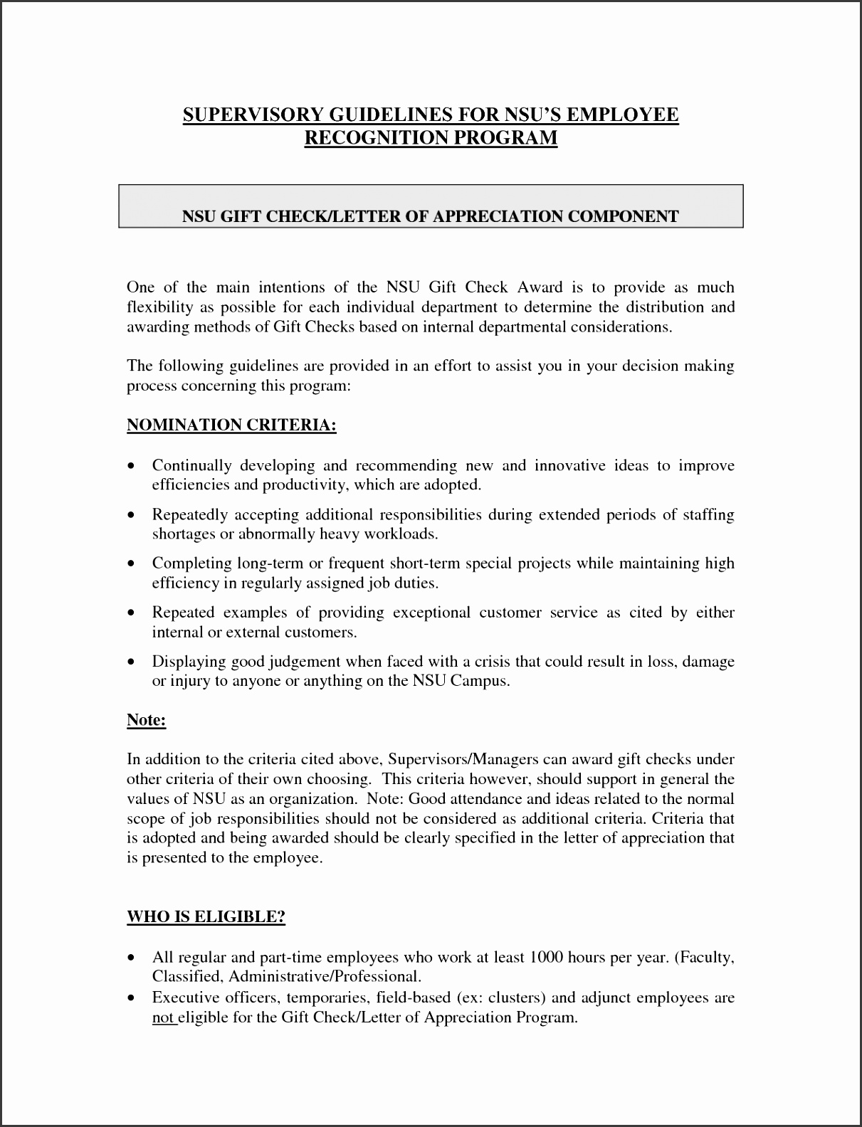 Sample Recognition Letter Template
