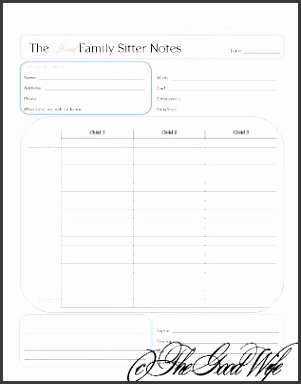 Babysitter Notes household binder home management binder organization