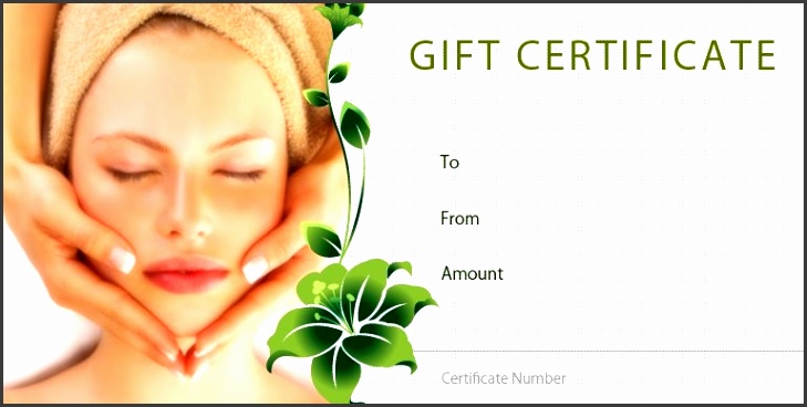 Spa Gift Certificate Templates