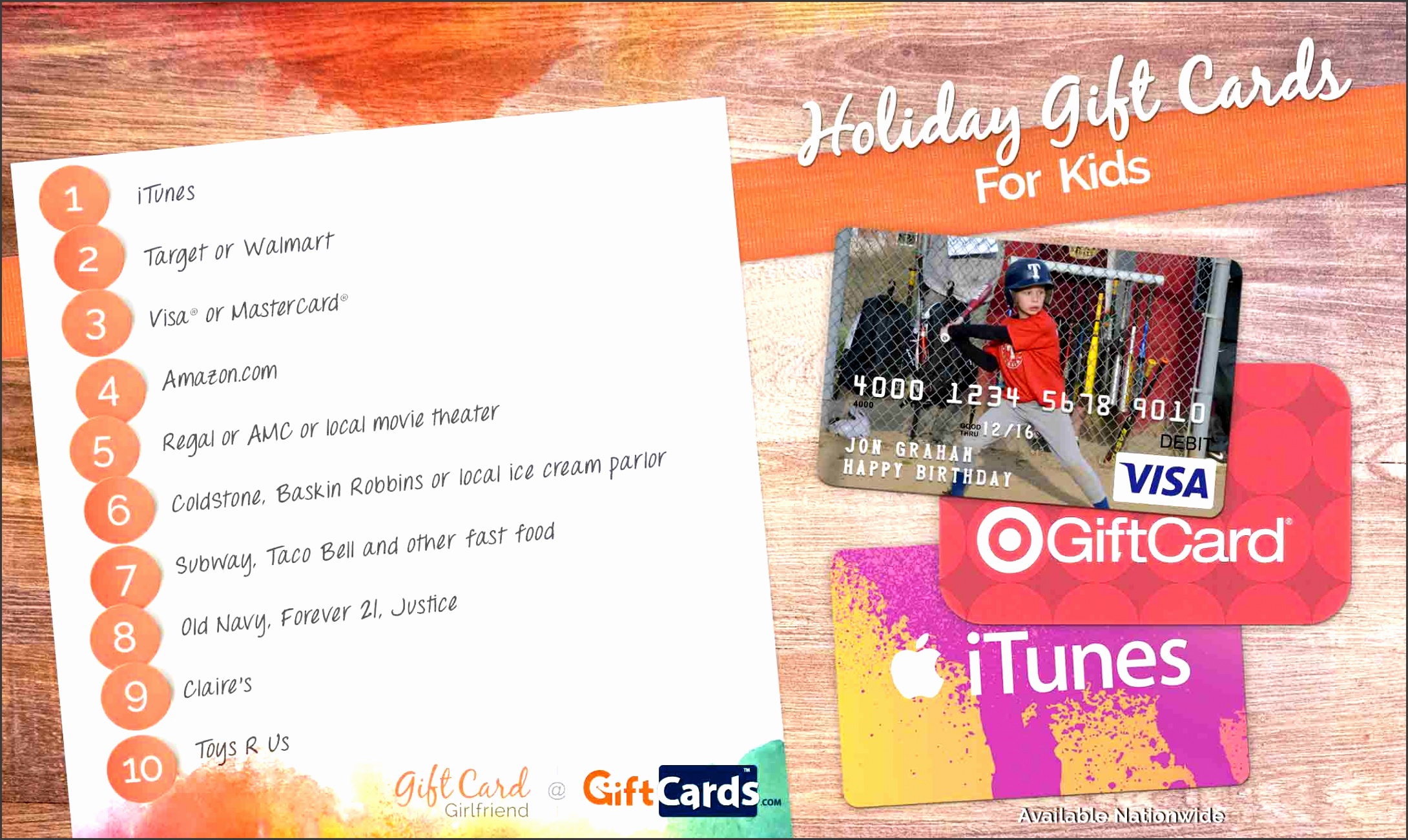 top t cards for kids