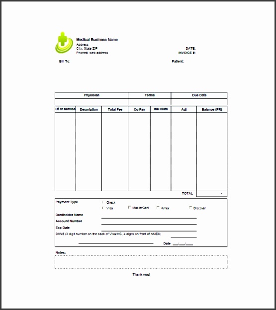 Billing Invoice Template Pdf Medical Invoice Templates 10 Free Word Excel Pdf Format