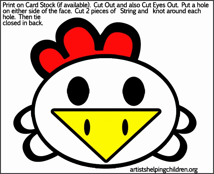 Best s of Printable Hen Mask Template Printable Chicken ekuvh Printable Chicken Mask Template