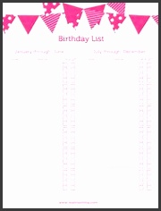 Birthday Wish List Printable