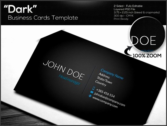DARK Black Business Card Template Business Card Templates bhsle DARK Black Business Card Template Business Cards