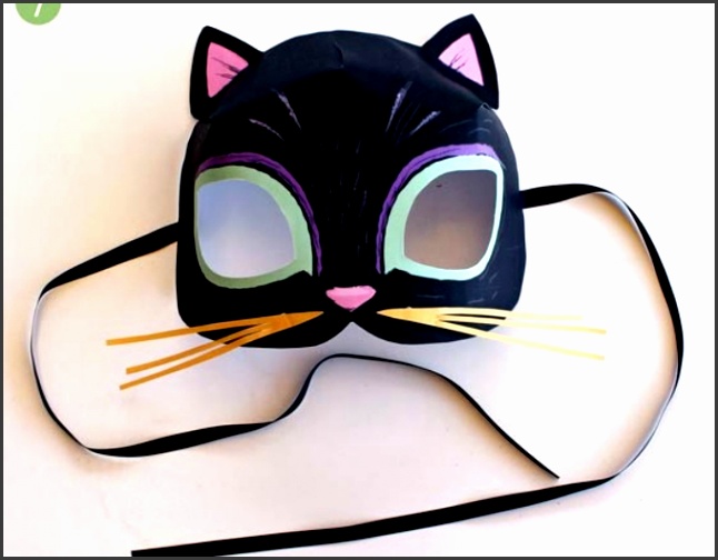 paper black cat mask