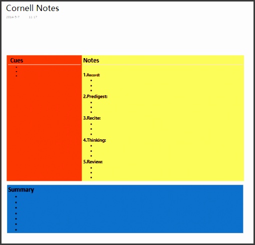 Cornell Notes Template
