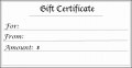 5  Blank Gift Certificates