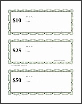PDF Format Blank Gift Certificate Template Free Download